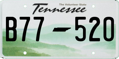 TN license plate B7752O