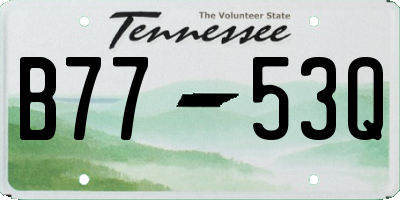 TN license plate B7753Q