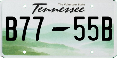 TN license plate B7755B