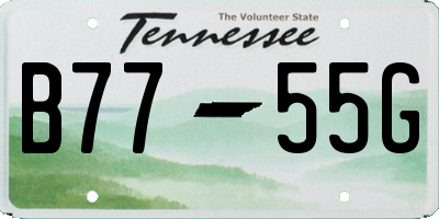 TN license plate B7755G