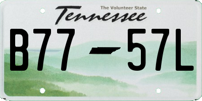 TN license plate B7757L