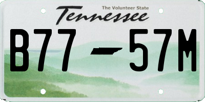 TN license plate B7757M