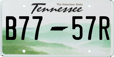 TN license plate B7757R
