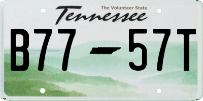 TN license plate B7757T