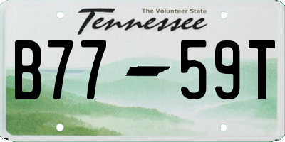TN license plate B7759T