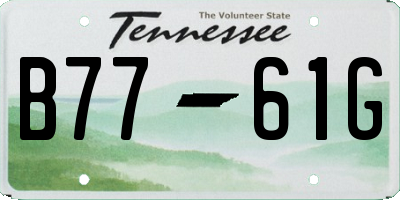 TN license plate B7761G