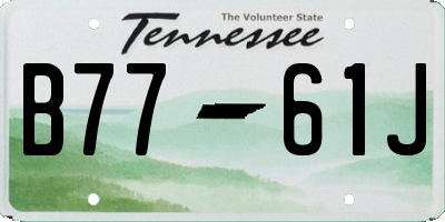 TN license plate B7761J