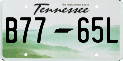 TN license plate B7765L