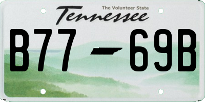 TN license plate B7769B