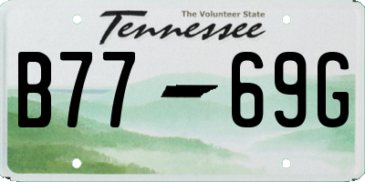 TN license plate B7769G