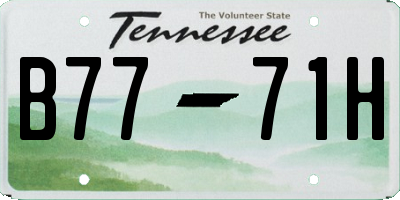 TN license plate B7771H