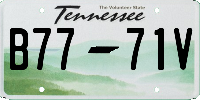 TN license plate B7771V