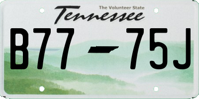 TN license plate B7775J