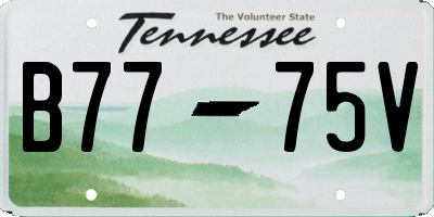 TN license plate B7775V