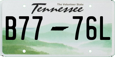TN license plate B7776L