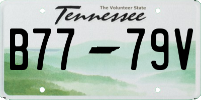 TN license plate B7779V