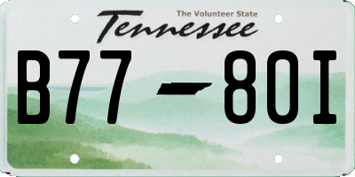 TN license plate B7780I