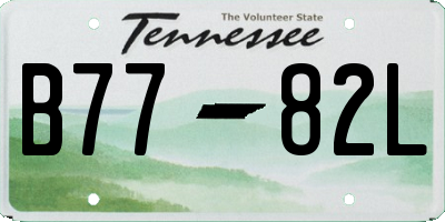 TN license plate B7782L