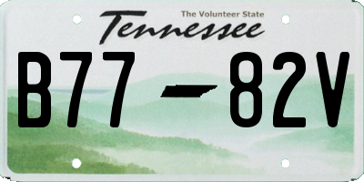 TN license plate B7782V
