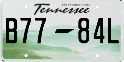 TN license plate B7784L