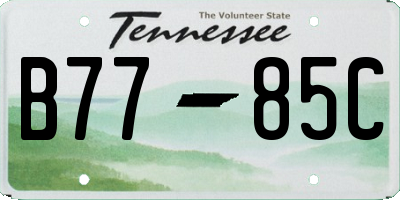 TN license plate B7785C