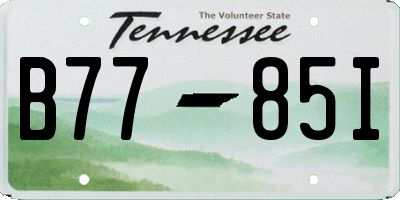 TN license plate B7785I