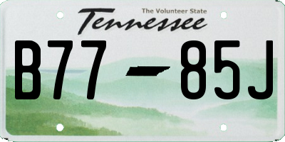 TN license plate B7785J