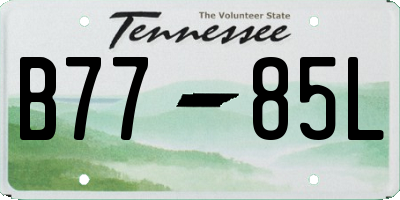 TN license plate B7785L