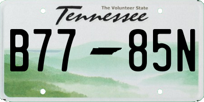 TN license plate B7785N