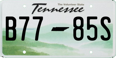 TN license plate B7785S