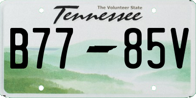 TN license plate B7785V