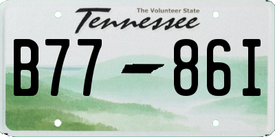 TN license plate B7786I