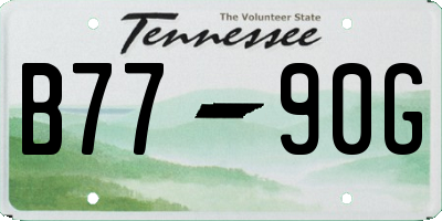 TN license plate B7790G