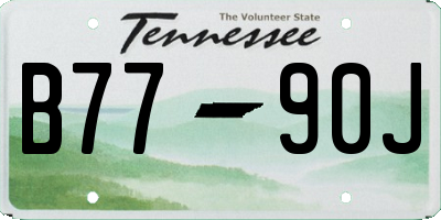 TN license plate B7790J