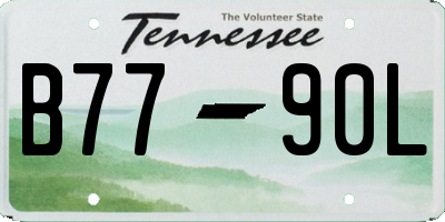 TN license plate B7790L