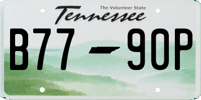 TN license plate B7790P