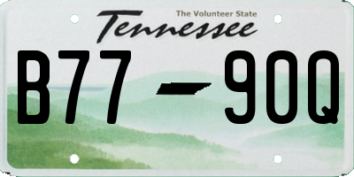 TN license plate B7790Q