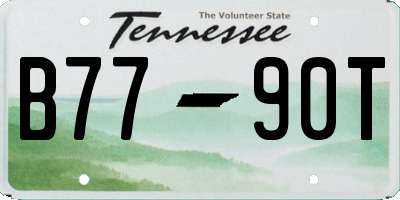TN license plate B7790T