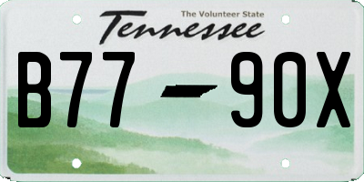 TN license plate B7790X
