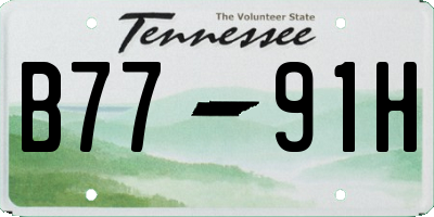 TN license plate B7791H