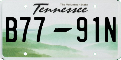 TN license plate B7791N