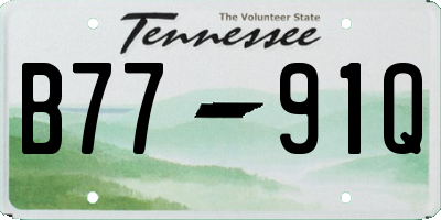 TN license plate B7791Q