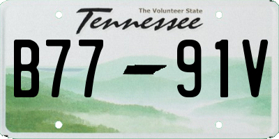 TN license plate B7791V