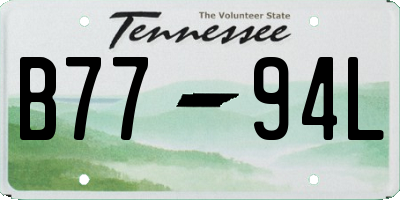 TN license plate B7794L