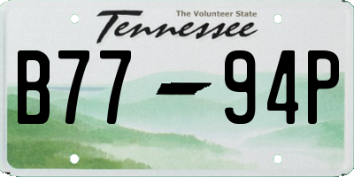 TN license plate B7794P