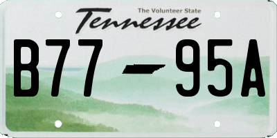 TN license plate B7795A