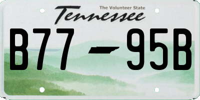 TN license plate B7795B