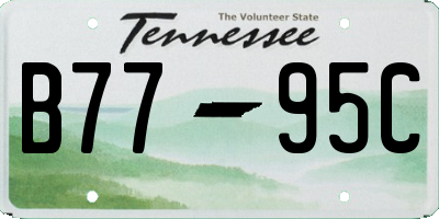 TN license plate B7795C