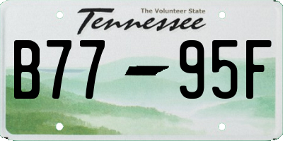 TN license plate B7795F