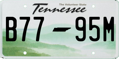 TN license plate B7795M